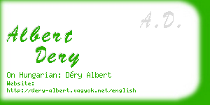 albert dery business card